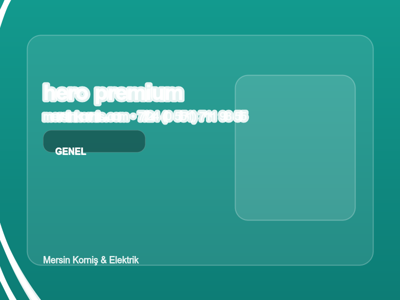 Mersin Pozcu Elektrikçi | (0538 495 97 96